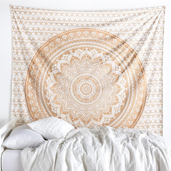 Pottery Barn Other - Gold and white tapestry